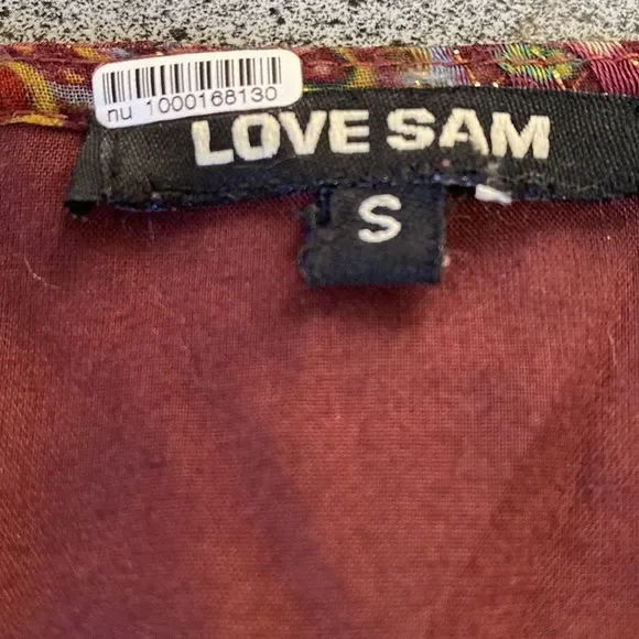 Anthropologie Love Sam Moroccan Paisley Wrap Dress V Neck Long Sleeve Size Small - Picture 12 of 15